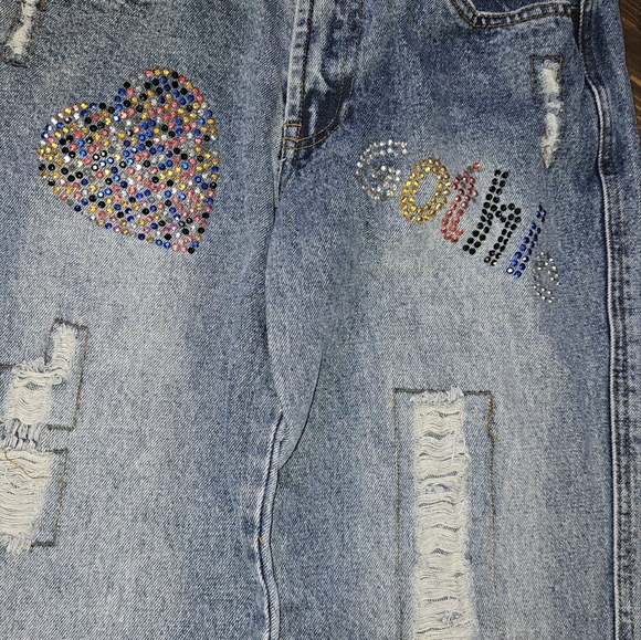 Vintage Hollywood studio bedazzled jeans - Picture 3 of 9